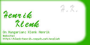 henrik klenk business card